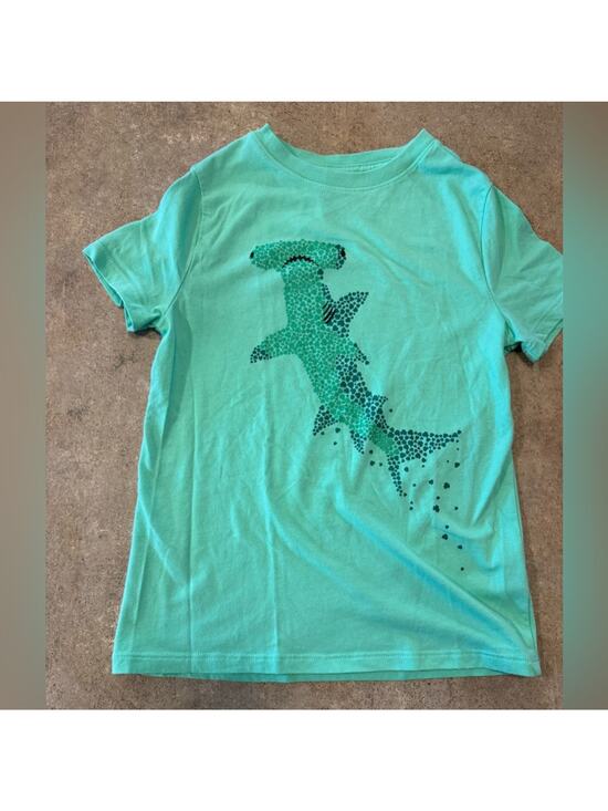 Cat & Jack Other - Boys Teal Hammerhead Shark Short Sleeve Casual Tee, Youth Size 6/7 Fun Festive